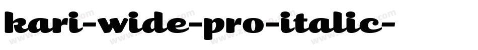 kari-wide-pro-italic字体转换