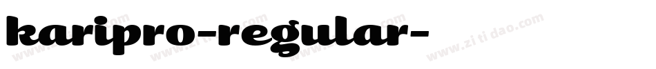 karipro-regular字体转换