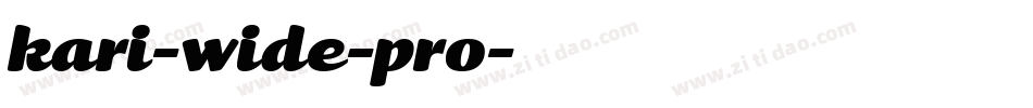 kari-wide-pro字体转换