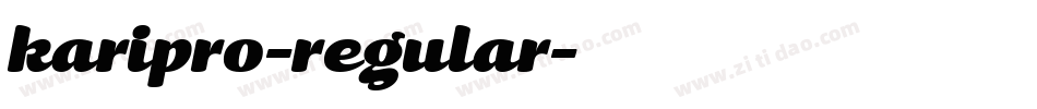 karipro-regular字体转换