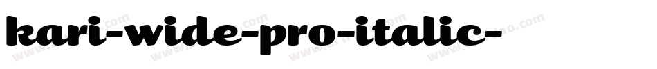 kari-wide-pro-italic字体转换