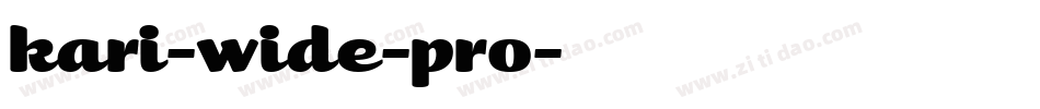kari-wide-pro字体转换