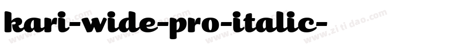 kari-wide-pro-italic字体转换