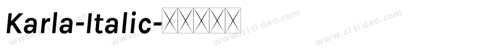 Karla-Italic字体转换