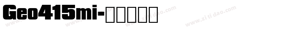 Geo415mi字体转换