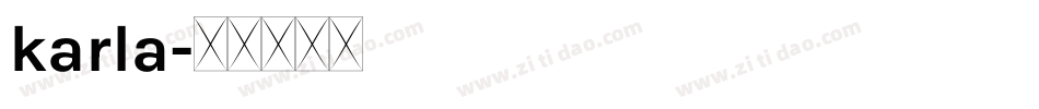 karla字体转换