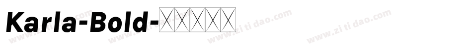 Karla-Bold字体转换