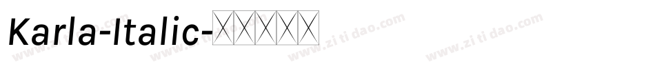 Karla-Italic字体转换