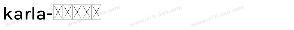 karla字体转换