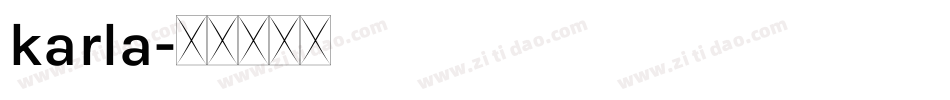 karla字体转换