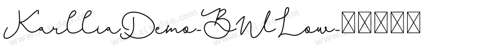 KarlliaDemo-BWLow字体转换