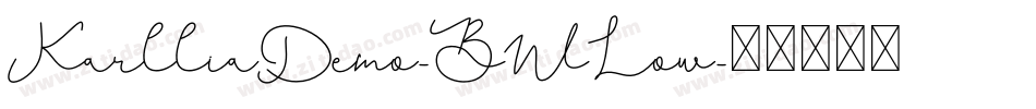 KarlliaDemo-BWLow字体转换