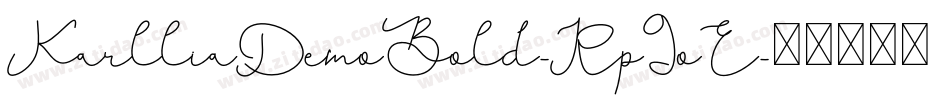 KarlliaDemoBold-Rp9oE字体转换