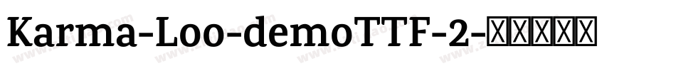 Karma-Loo-demoTTF-2字体转换