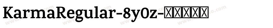 KarmaRegular-8y0z字体转换