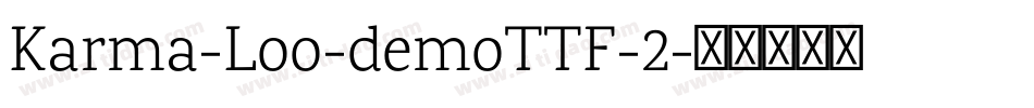 Karma-Loo-demoTTF-2字体转换