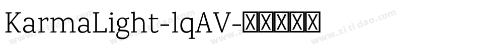KarmaLight-lqAV字体转换
