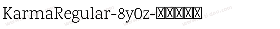 KarmaRegular-8y0z字体转换