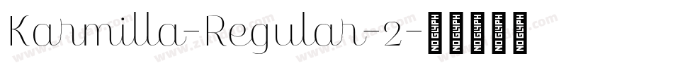 Karmilla-Regular-2字体转换