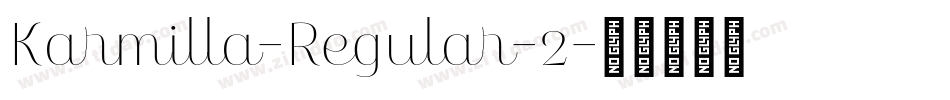 Karmilla-Regular-2字体转换