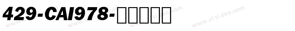 429-CAI978字体转换
