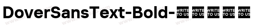 DoverSansText-Bold字体转换
