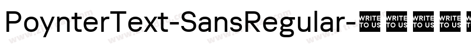 PoynterText-SansRegular字体转换