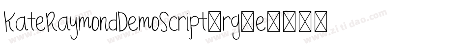 KateRaymondDemoScript-rg3e7字体转换