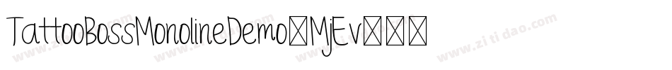 TattooBossMonolineDemo-MjEv字体转换