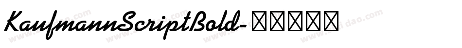 KaufmannScriptBold字体转换