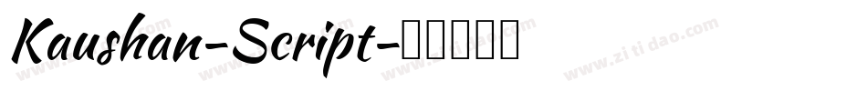 Kaushan-Script字体转换