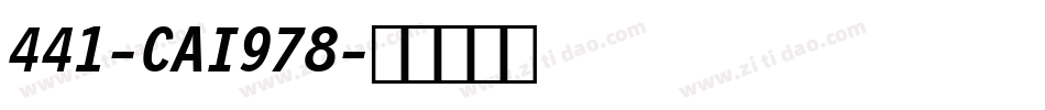 441-CAI978字体转换