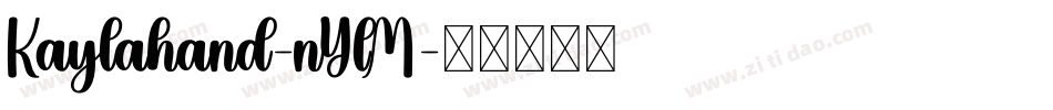 Kaylahand-nYlM字体转换