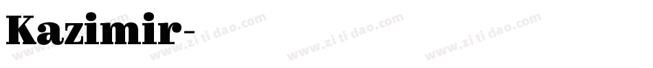 Kazimir字体转换