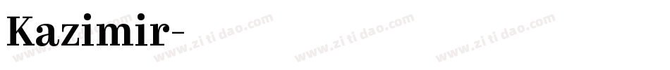 Kazimir字体转换