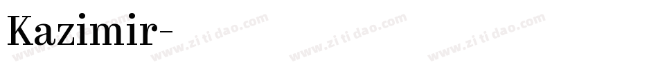 Kazimir字体转换