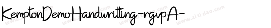 KemptonDemoHandwritting-rgvpA字体转换