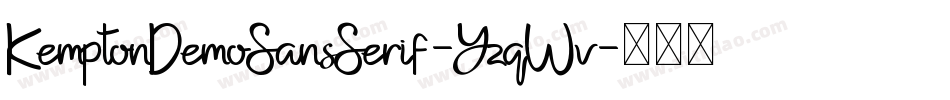 KemptonDemoSansSerif-YzqWv字体转换