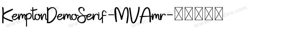 KemptonDemoSerif-MVAmr字体转换