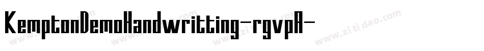 KemptonDemoHandwritting-rgvpA字体转换