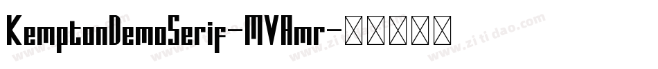 KemptonDemoSerif-MVAmr字体转换