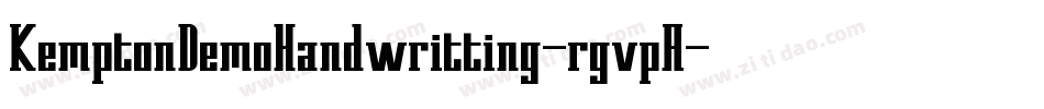 KemptonDemoHandwritting-rgvpA字体转换