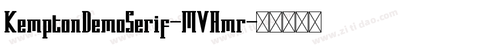 KemptonDemoSerif-MVAmr字体转换