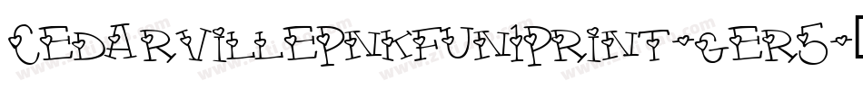 CedarvillePnkfun1Print-ger5字体转换