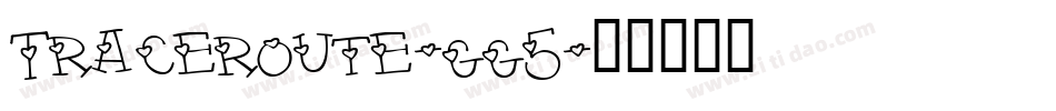 Traceroute-gg5字体转换
