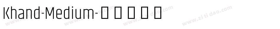 Khand-Medium字体转换