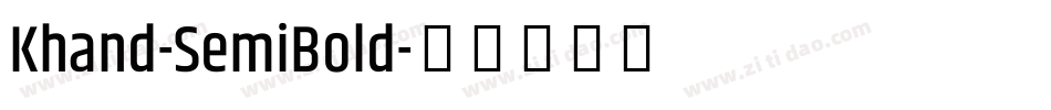 Khand-SemiBold字体转换