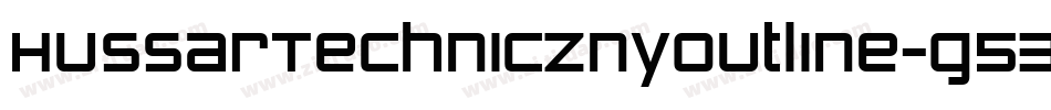 HussarTechnicznyOutline-g535字体转换