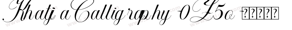 KhatijaCalligraphy-0Z5o字体转换 KhatijaCalligraphy-0Z5o字体转换
