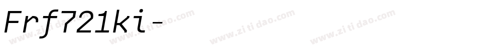 Frf721ki字体转换
